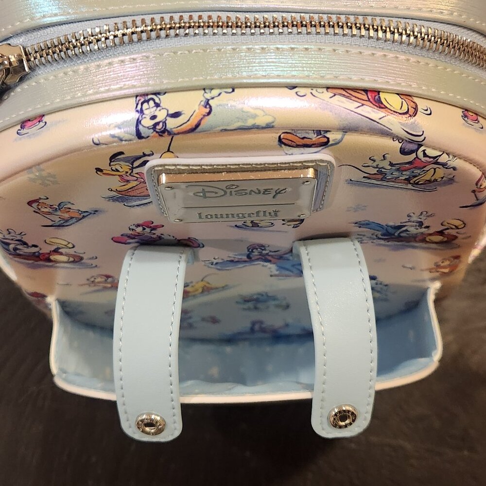 Loungefly Mickey Mouse and Friends Winter Wonderland Mini Backpack and Ears Head - Picture 7 of 8
